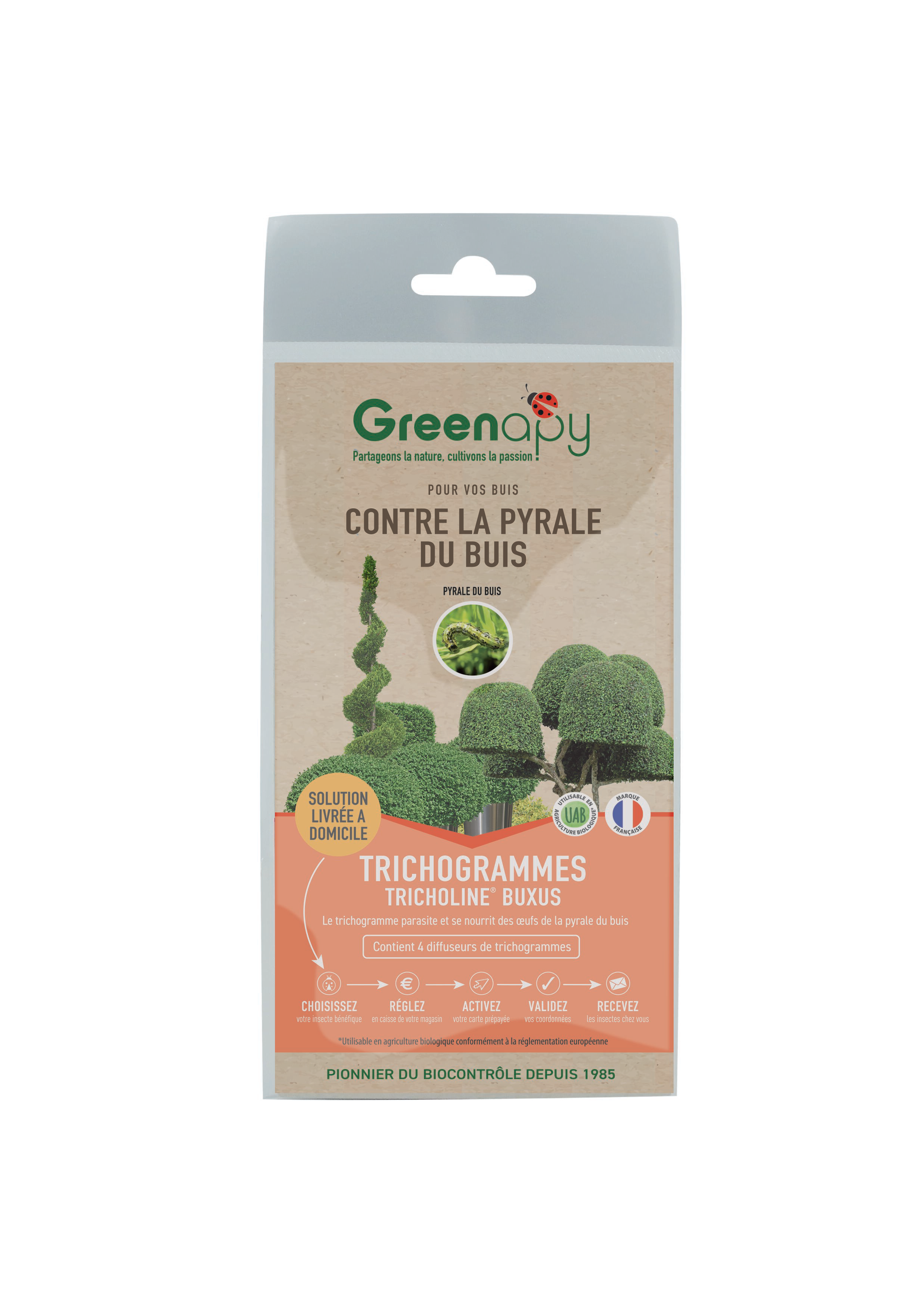 Biotop - Prépayé anti-pyrale du buis trichogrammes x4 diffuseurs - Image 1