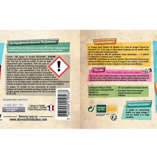 Starwax - Vinaigre blanc sans parfum 14° – VINAIGRE 14 - Image 3