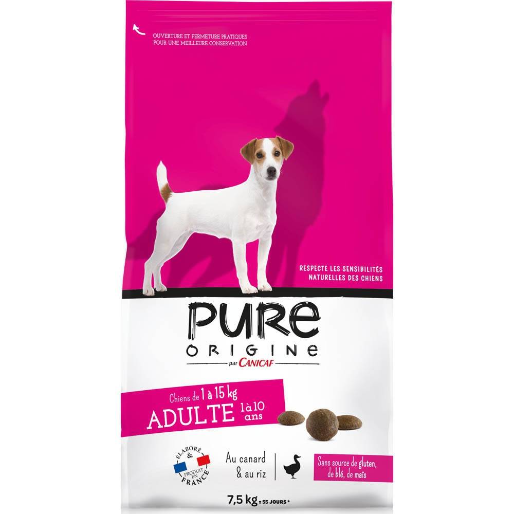 Pure Origine - Croquettes chien petite/moyenne taille canard 7,5kg - Pure Origine