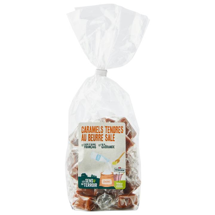 Les Sens du Terroir - Caramels tendres au beurre salé sachet 300 g - Les Sens du Terroir