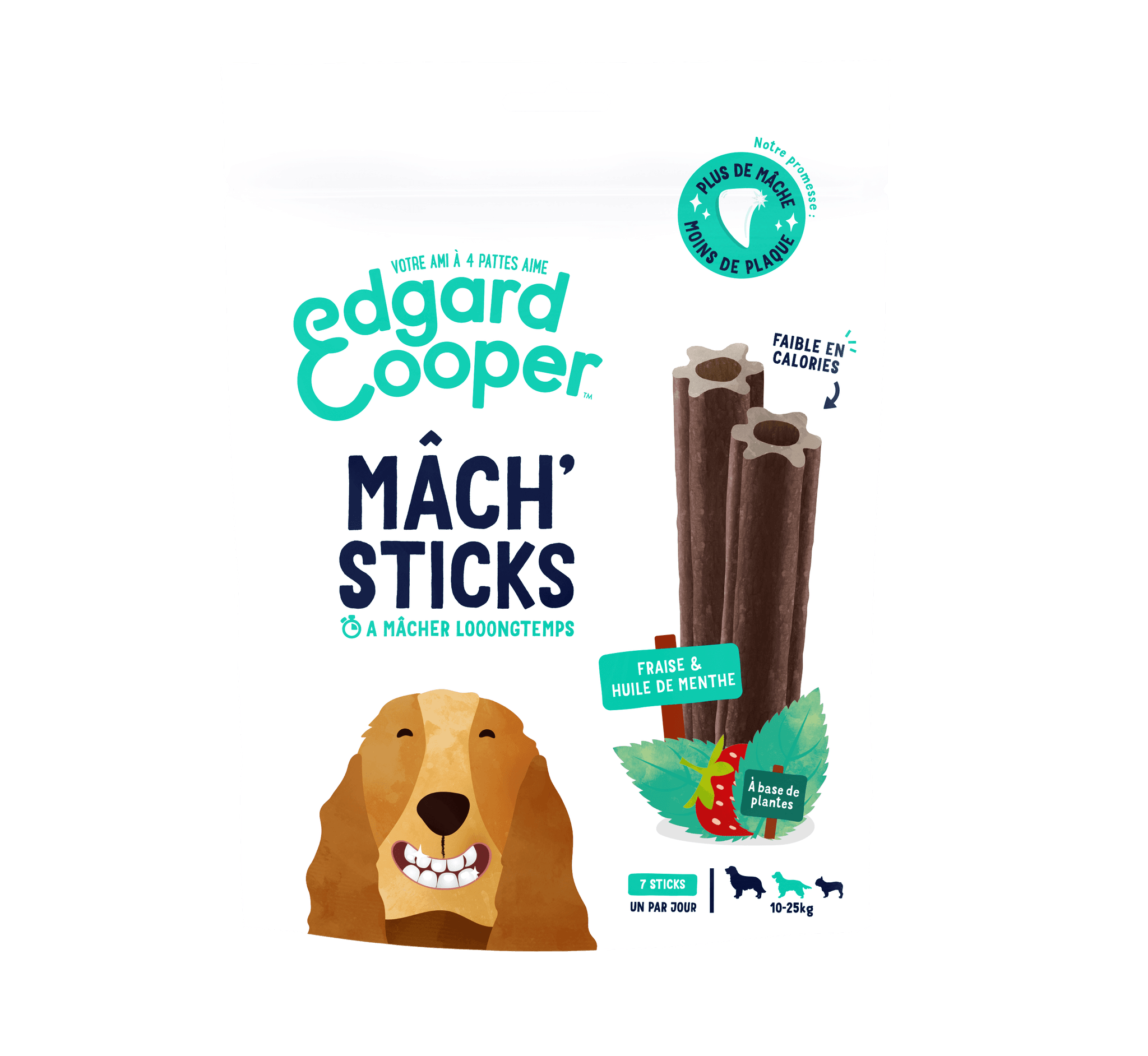 Edgard & Cooper - Stick dentaire naturel Moyen Chien fraise menthe 160 g - Edgard & Cooper - Image 1