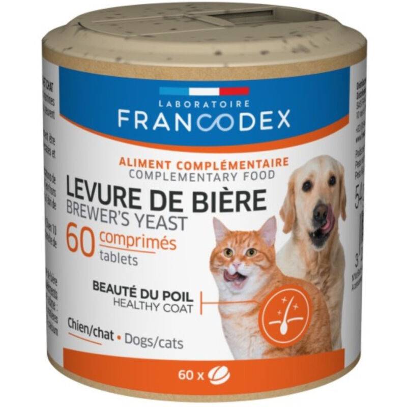 Francodex - LEVURE DE BIERE CHIEN & CHAT 60 COMPRIMES