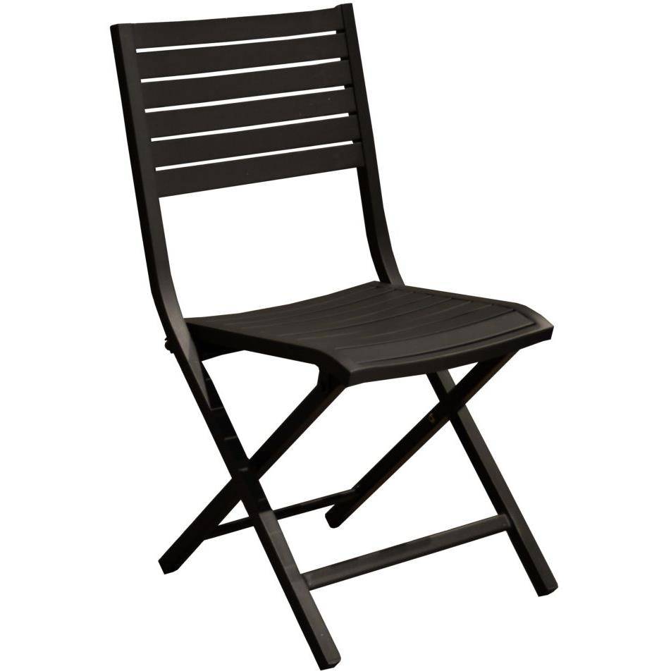 Proloisirs - Chaise de jardin alu graphite Lucca Proloisirs - Image 5