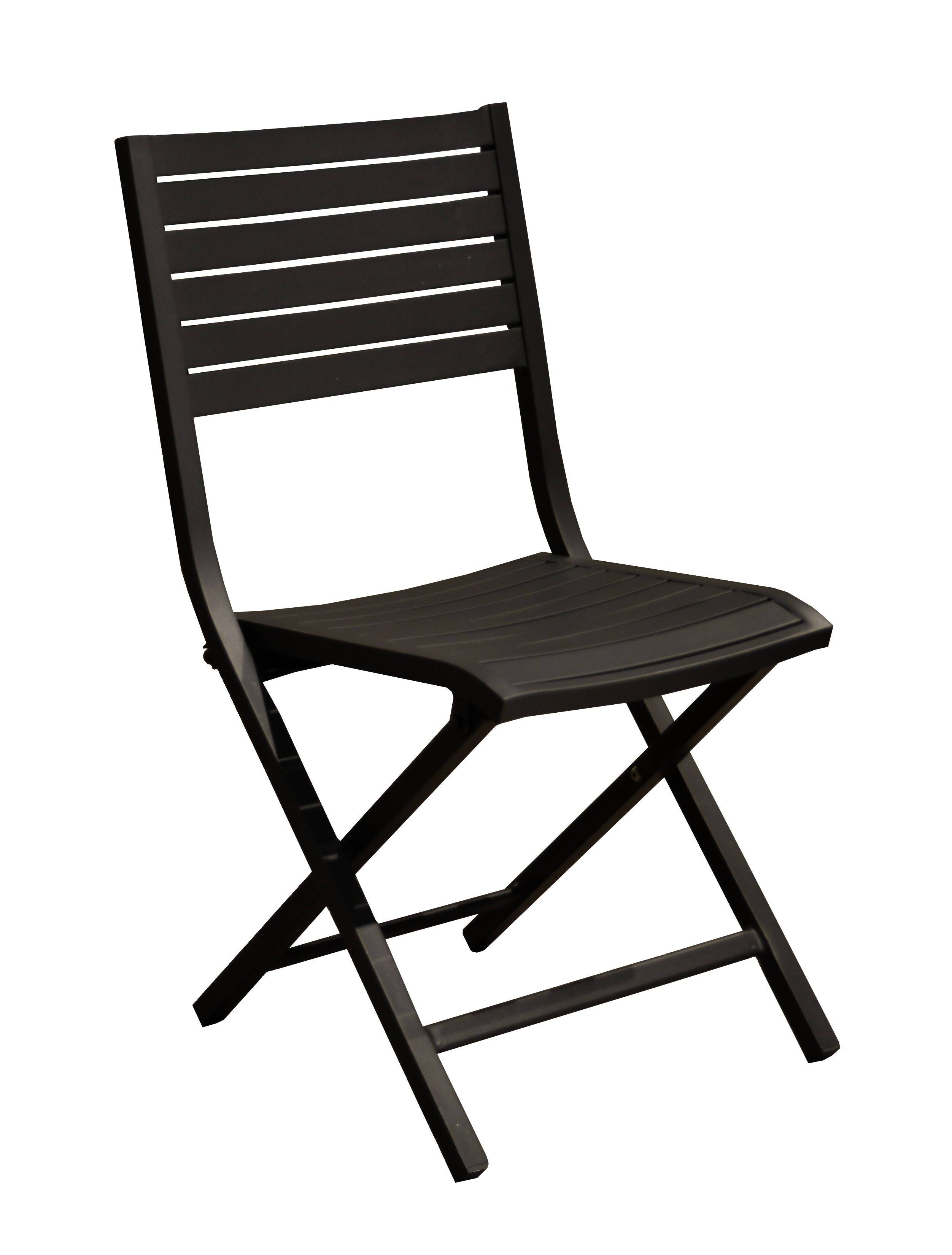 Proloisirs - Chaise de jardin alu graphite Lucca Proloisirs - Image 4