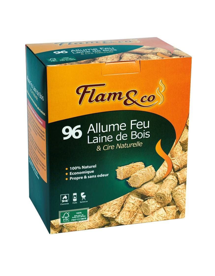 Flam&co - Flam&Co - Allume-feu Laine de Bois x 96 - Image 6