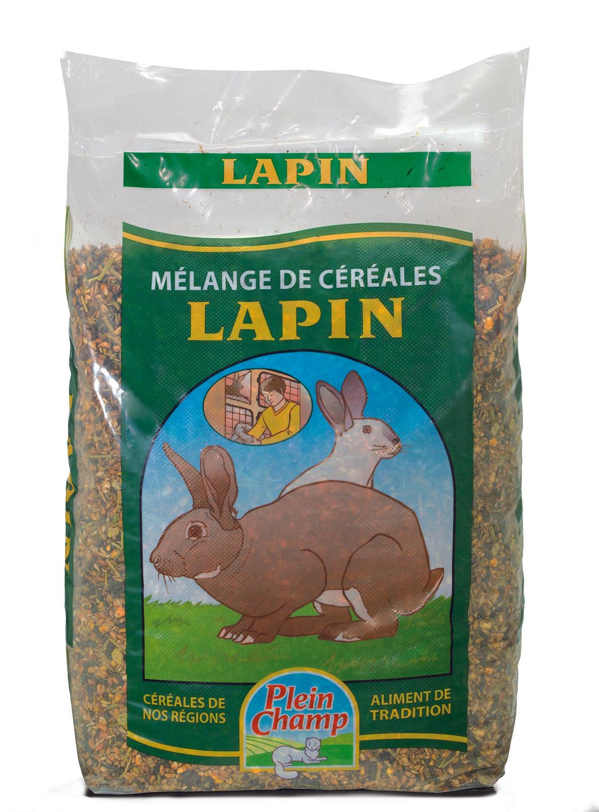 Plein Champ - Plein Champ - Mélange de céréales floconnées lapin country 12 kg