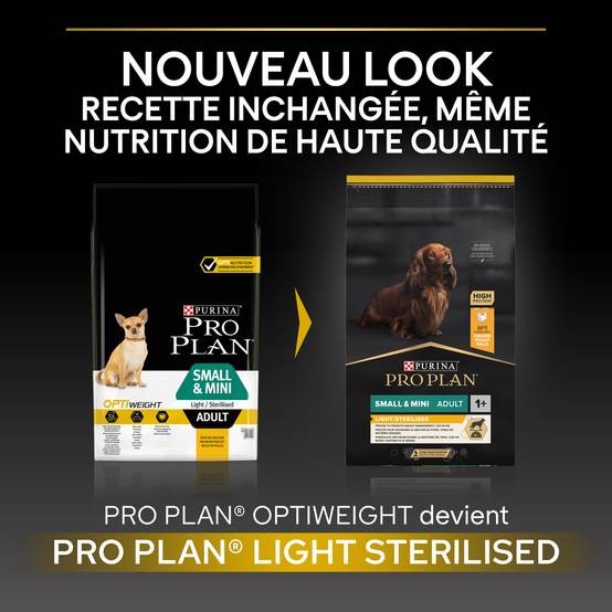 Purina Pro Plan - Croquettes chien Small et Mini Light Sterilised 3 kg - PRO PLAN - Image 5