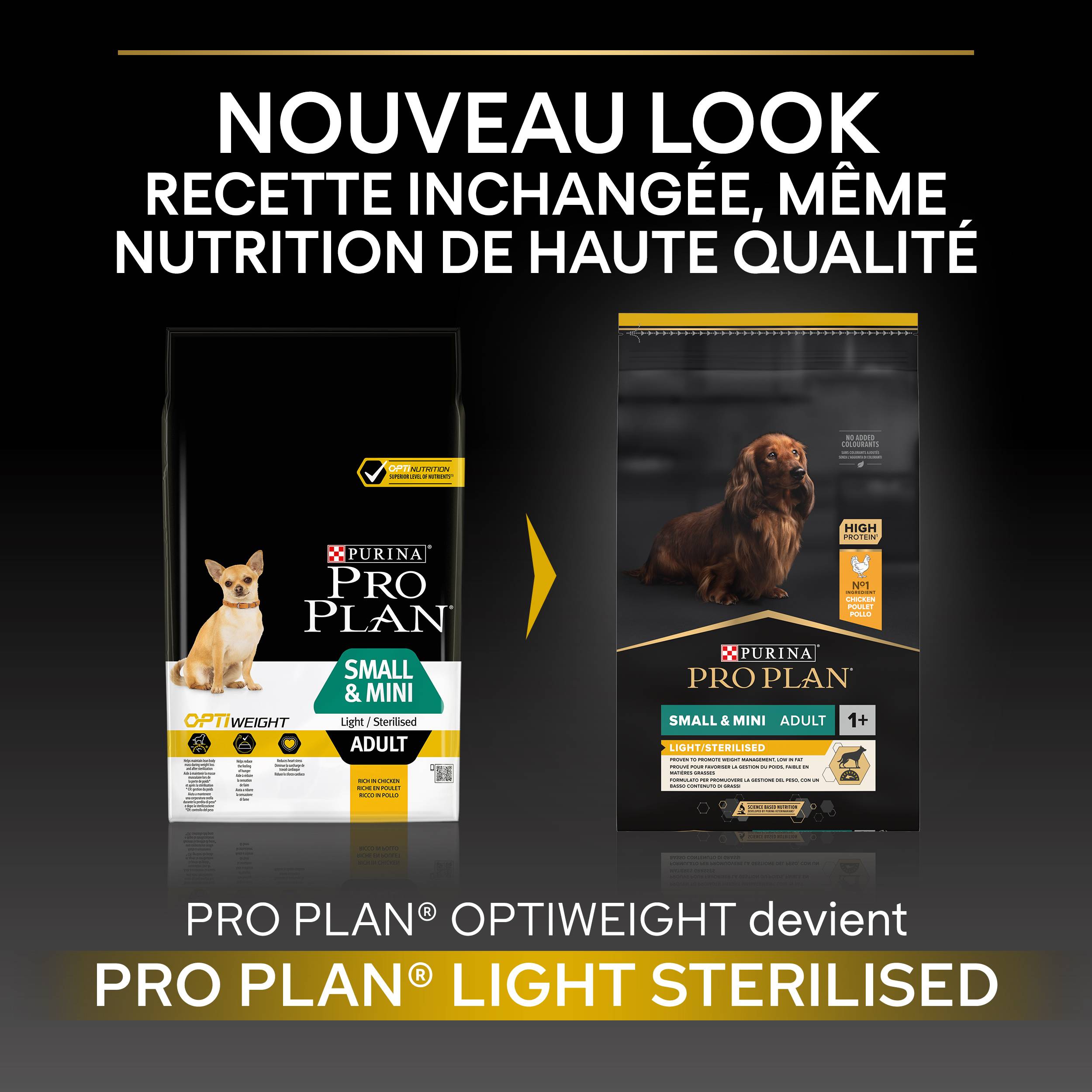 Purina Pro Plan - Croquettes chien Small et Mini Light Sterilised 3 kg - PRO PLAN - Image 5