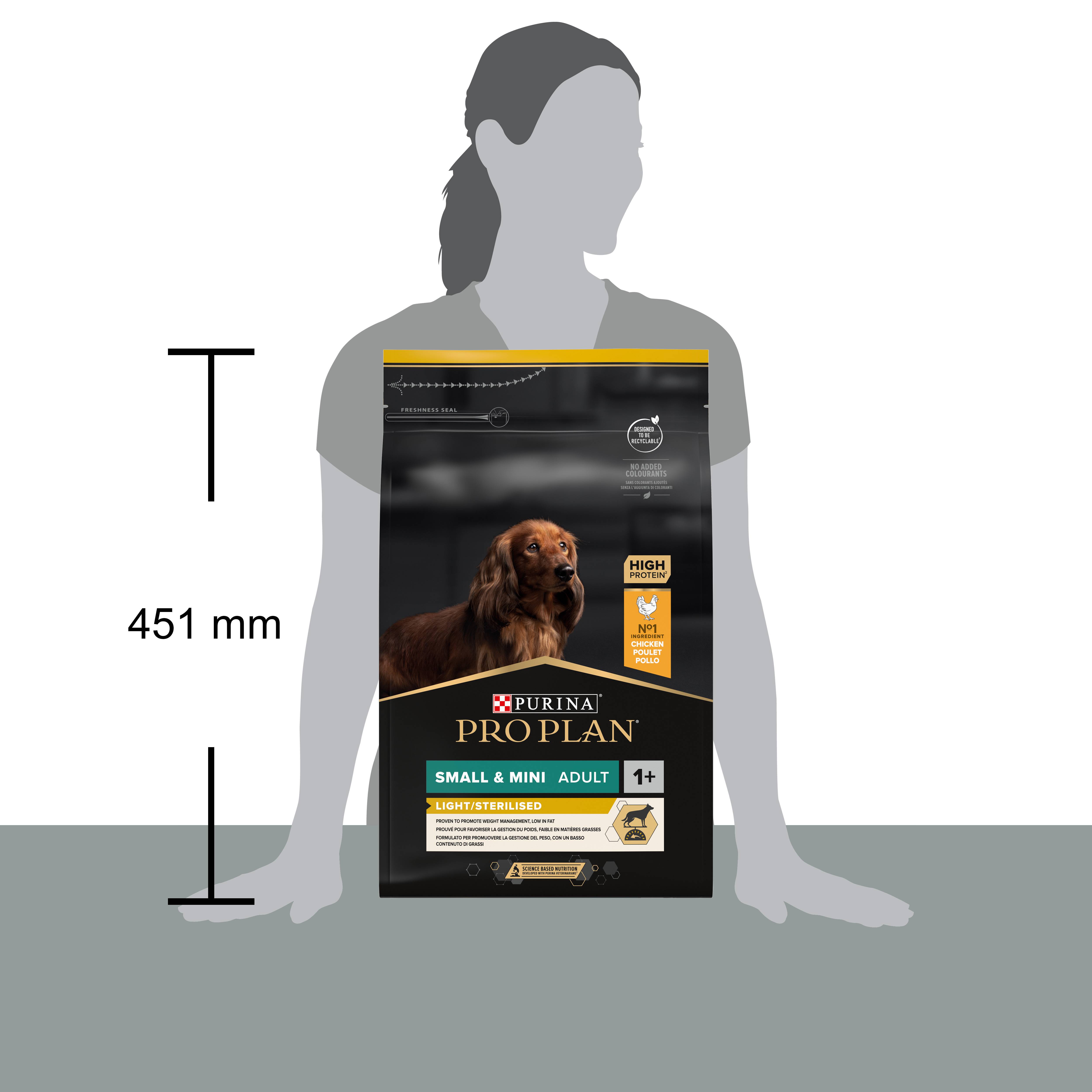 Purina Pro Plan - Croquettes chien Small et Mini Light Sterilised 3 kg - PRO PLAN - Image 11
