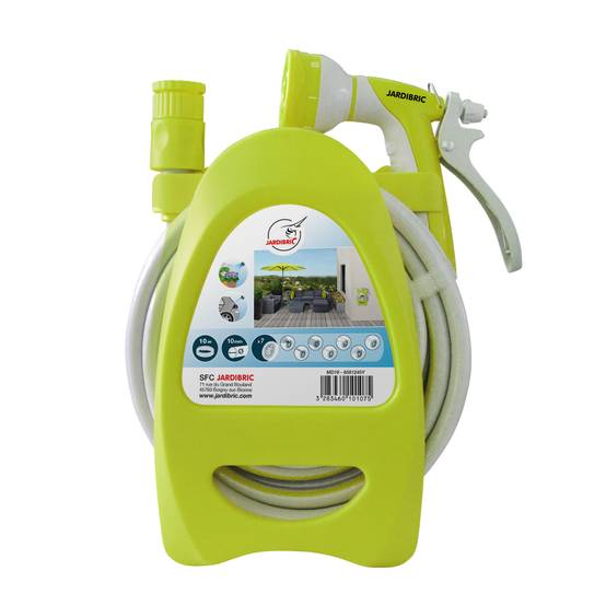 Jardibric - Mini Dévidoir Portable Ø.10 mm avec pistolet d'arrosage L.10 m - Image 2