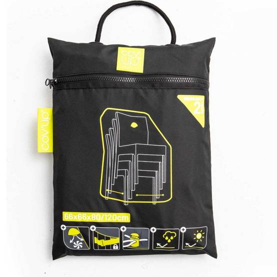 Housse de protection chaises polyester noir - COVUP - Image 3