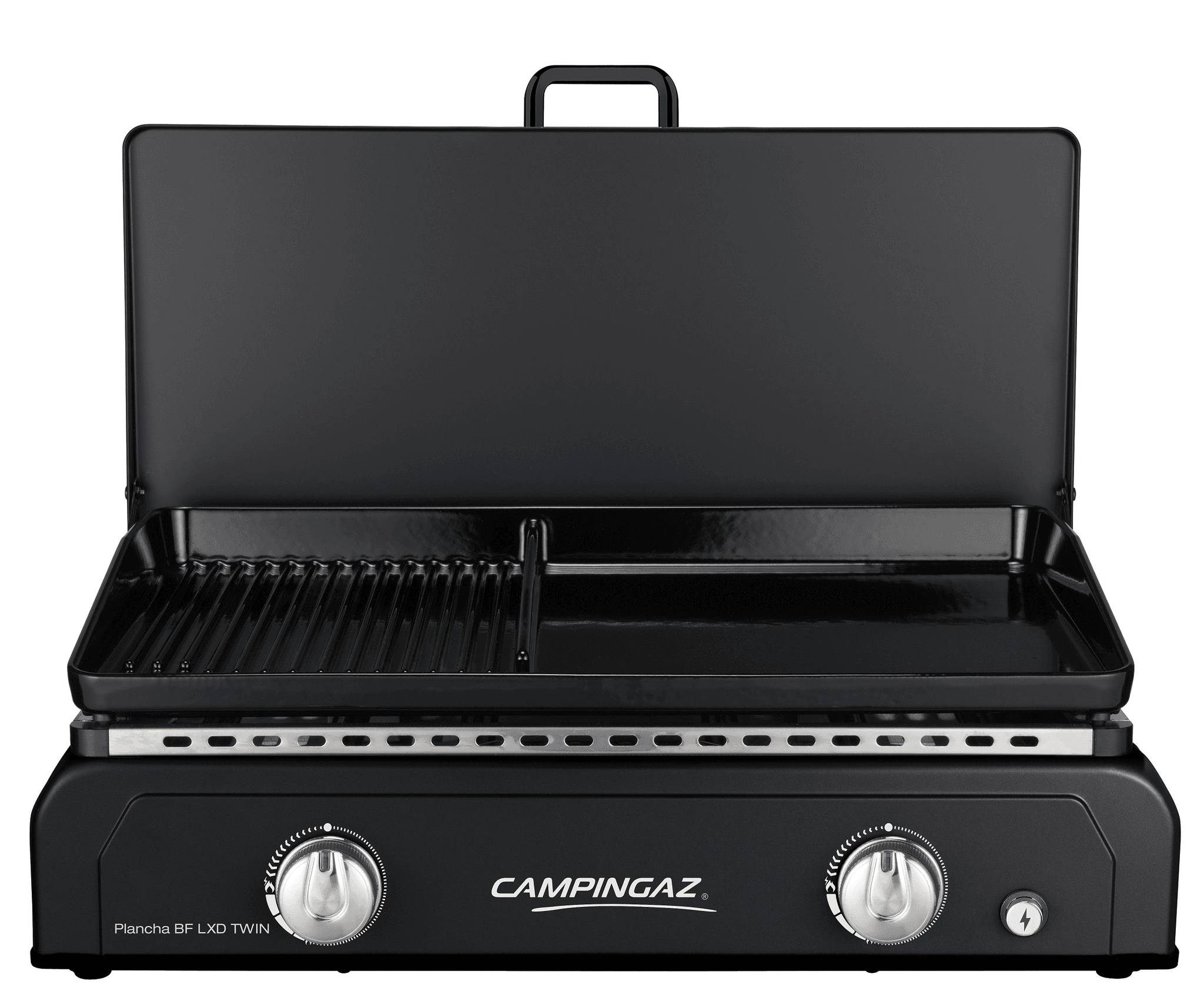 Campingaz - Plancha Gaz à poser Blue Flame LXD Twin L.66 x l.53 x H.22 cm