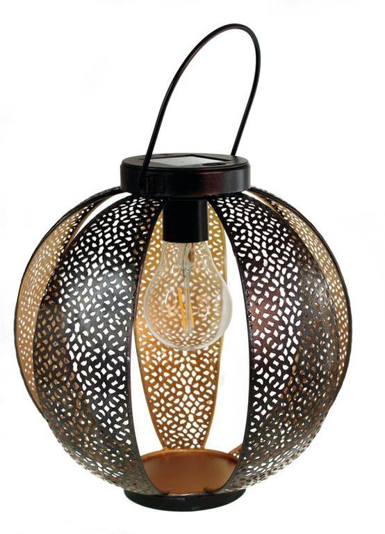 Watt & Home - Lanterne métal ajouré noir or - WATT & HOME - Image 5