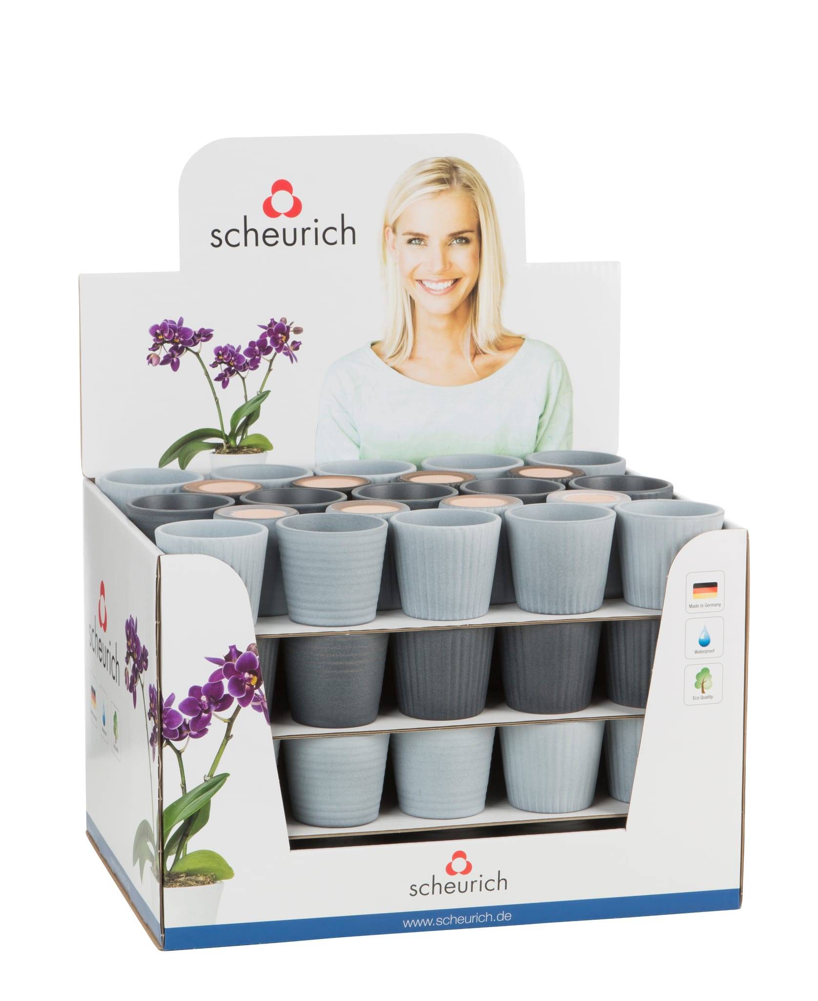Mini Cache-Pot Nature Stone - SCHEURICH - Gamm vert