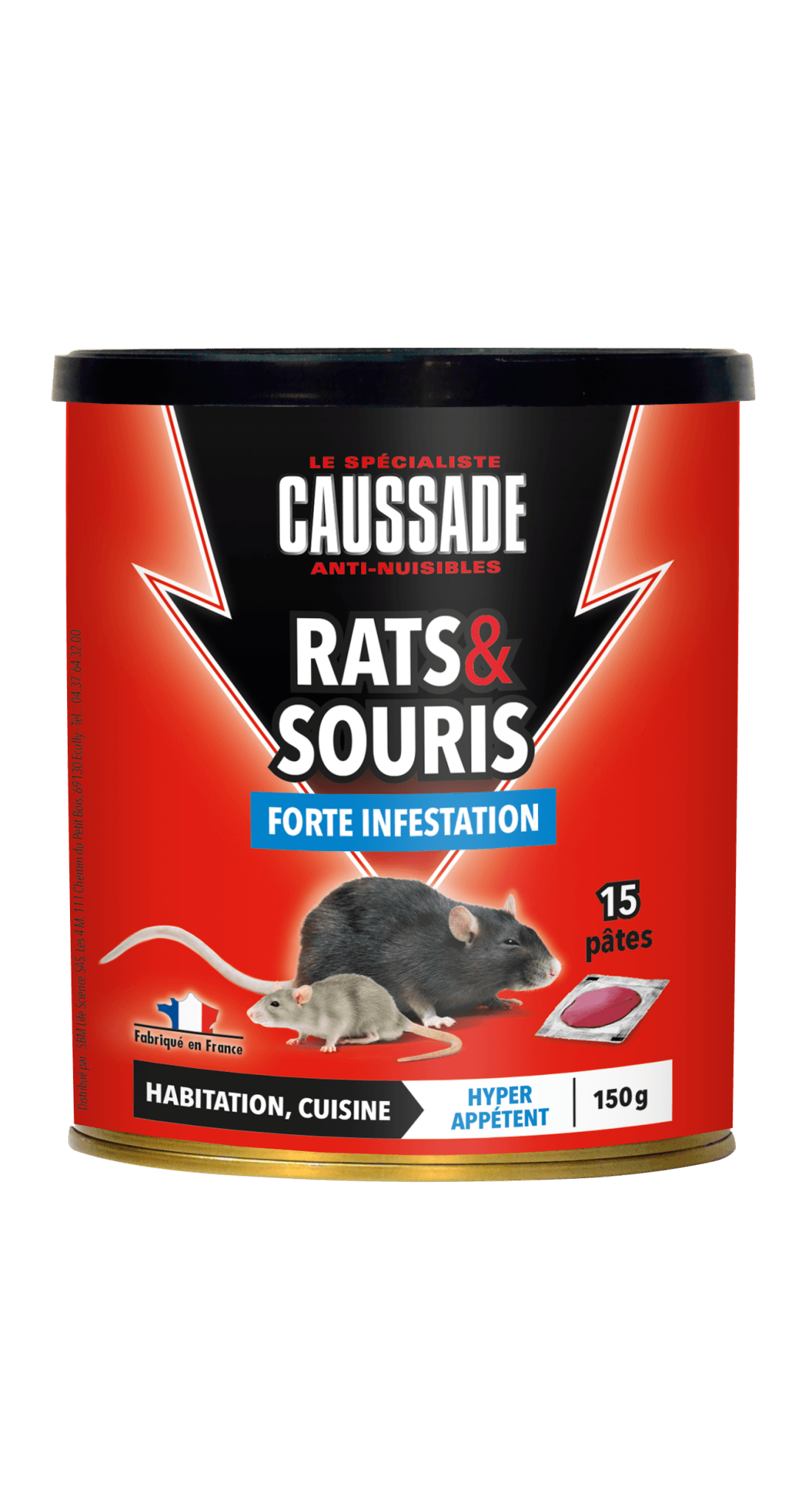 Caussade - Pâte anti-rats et souris prêt à l'emploi 150 g - CAUSSADE - Image 1