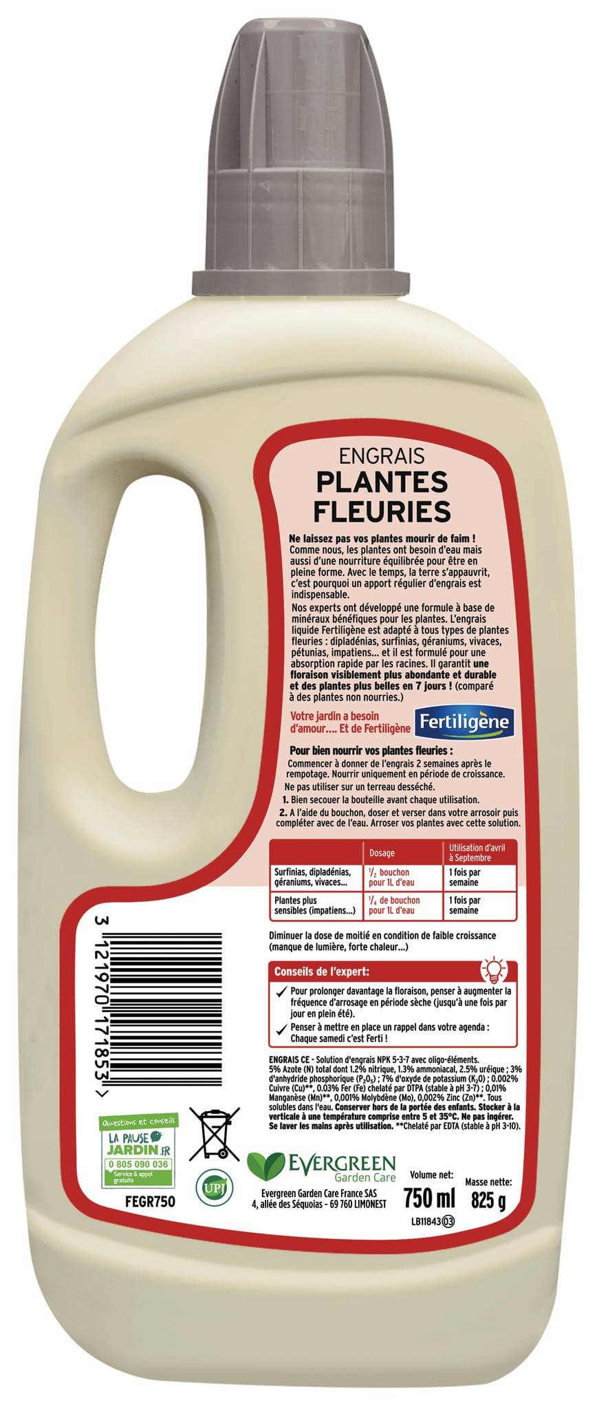 Fertiligène - Engrais plantes fleuries géraniums 750ml - Image 2