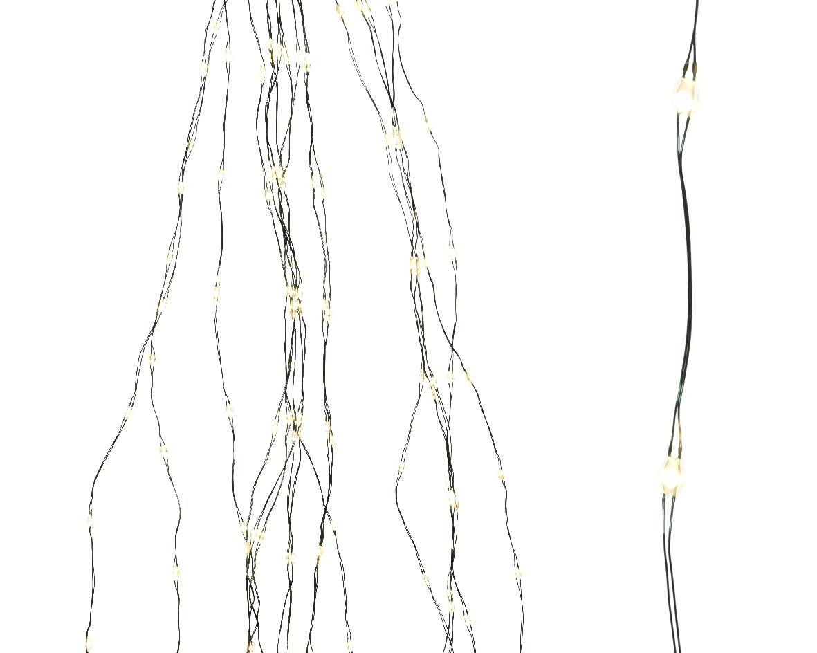 Luminéo - Chute lumineuse micro LED pour sapin ext/int Vert/Blanc Chaud - Image 1