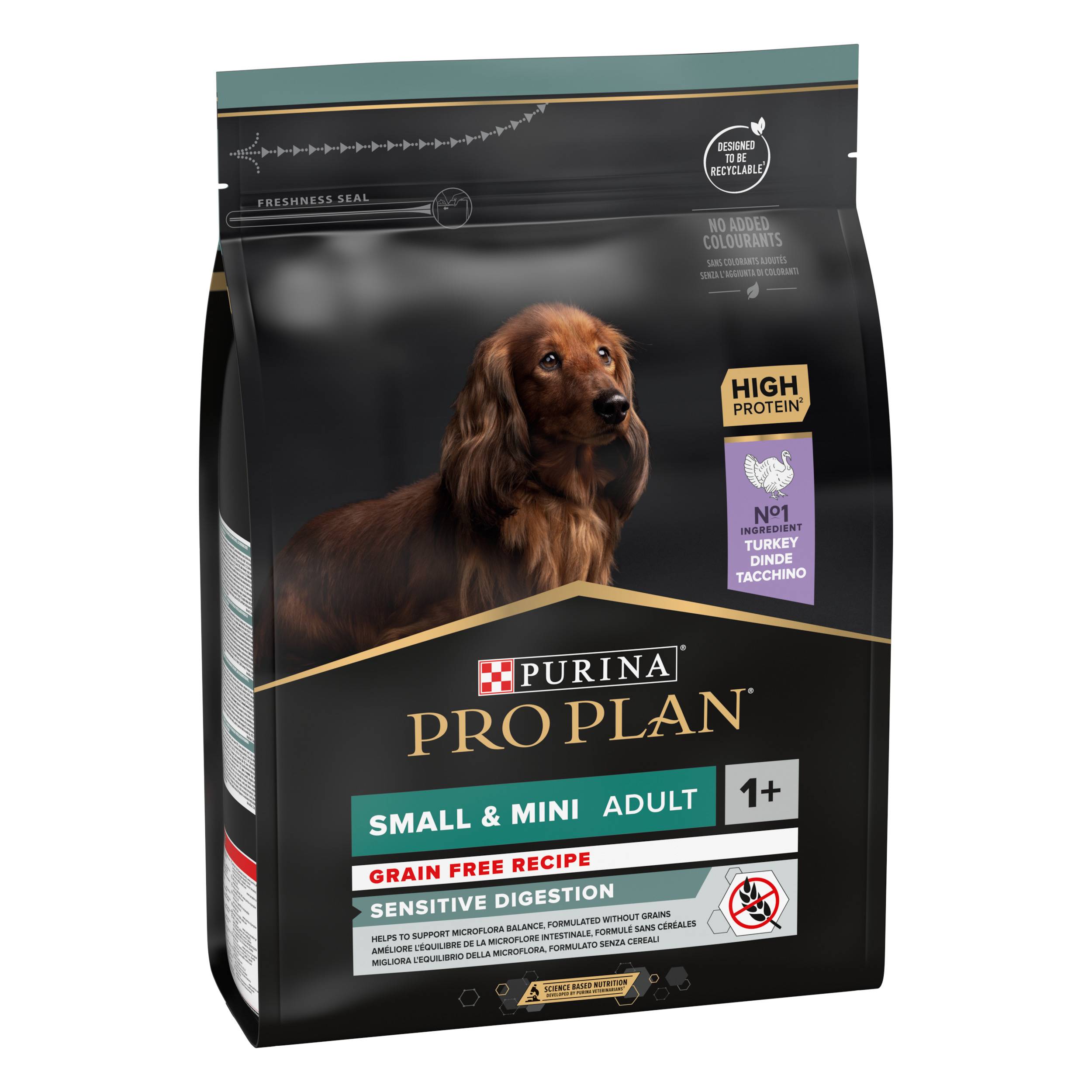 Purina Pro Plan - Croquettes petit chien Adulte Sensitive Digestion Dinde sans céréales 2,5 kg - PRO PLAN - Image 6