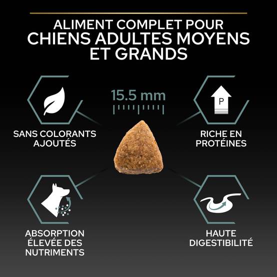 Purina One - Croquettes chien Adulte Medium Large Digestion sans céréales Dinde 12 kg - PRO PLAN - Image 9