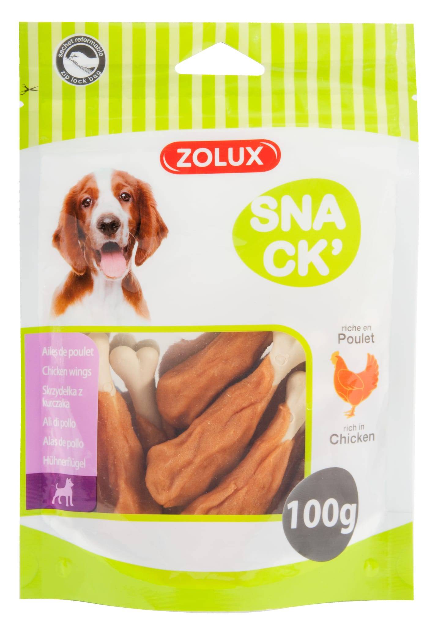Zolux - Friandises chien ailes de poulet 100g - ZOLUX - Image 1