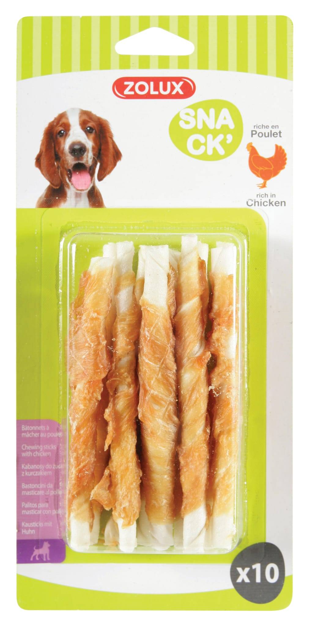 Zolux - Batonnets à mâcher Poulet x10 – ZOLUX - Image 1