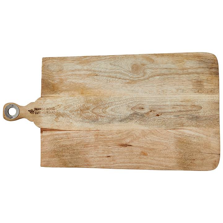 Planche à découper bois manguier fleurs - Nos Envies Déco - Image 1