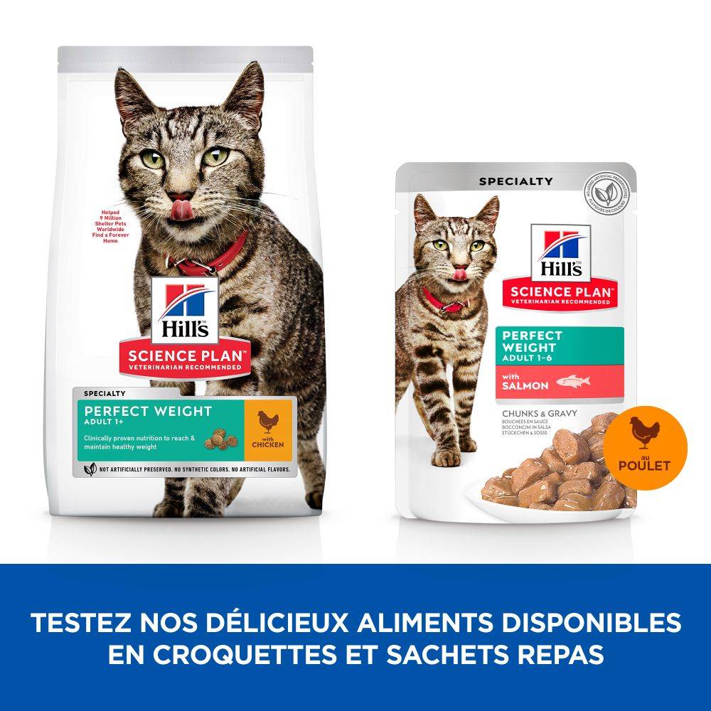 Science plan - Croquettes Chat Poulet Perfect Weight - HILLS SCIENCE PLAN - Image 2