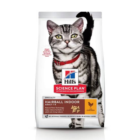 Hill's Pet Nut - Croquettes Chat Adulte Hairball Indoor - HILL'S SCIENCE PLAN - Image 1