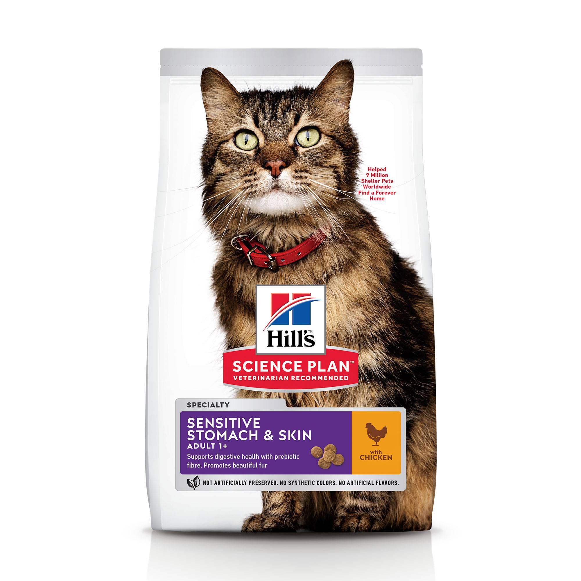 Hill's Pet Nut - Croquettes Feline Adult Sensitive Stomach & Skin Poulet 7 kg