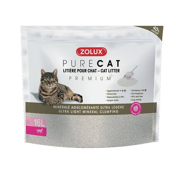 Zolux - Litière pour chat agglomérante premium argile naturelle Purecat - Zolux - Image 2