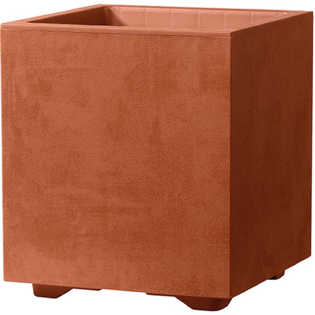 Deroma - Deroma - Pot carré Cubo Millennium Corten L.25 x l.25 x H.25 cm