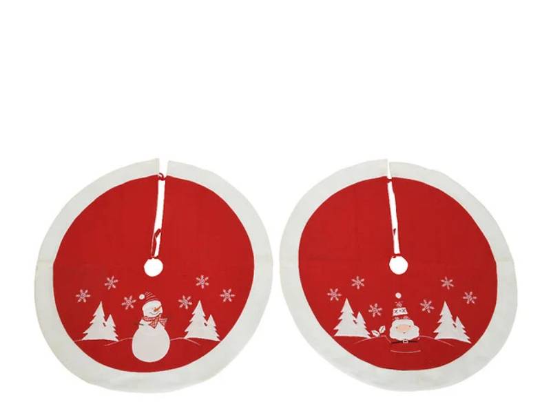 Jupe de sapin Rouge et Blanc Ø.89 cm - Image 1
