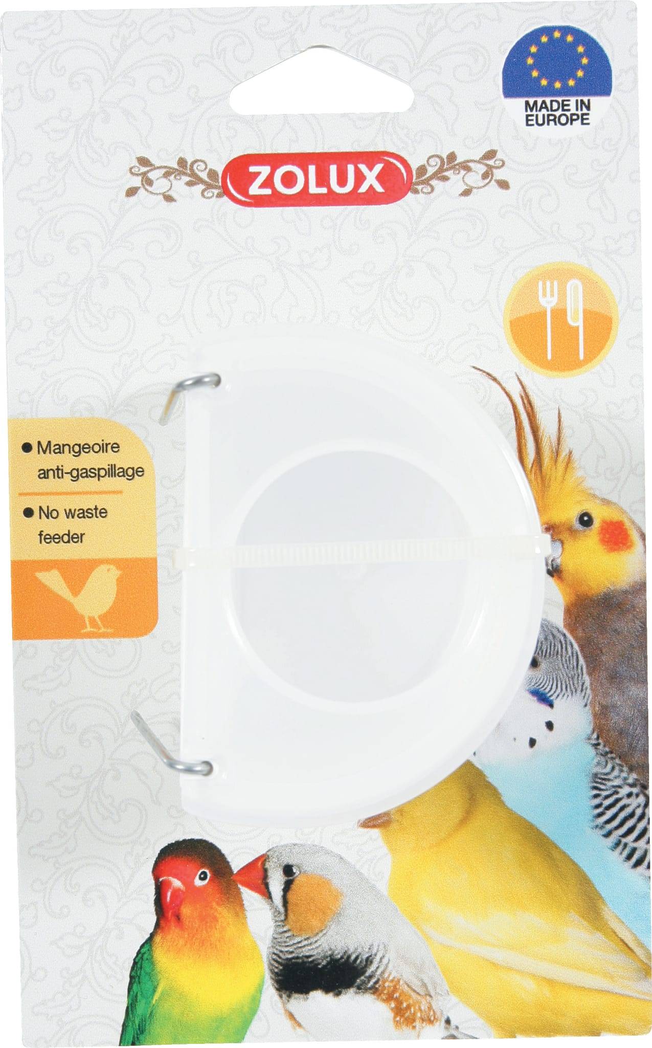 Zolux - Mangeoire antigaspillage plastique - ZOLUX