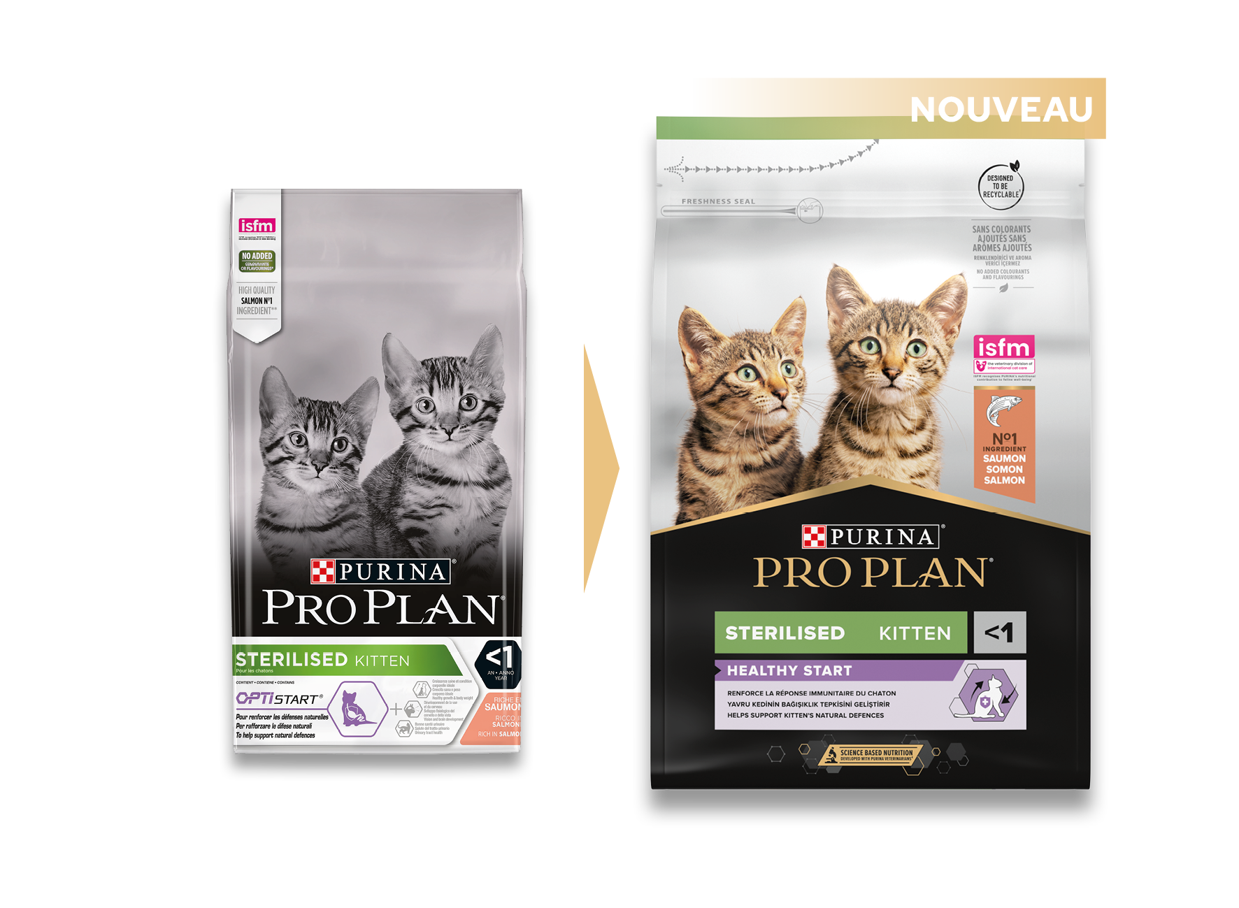 Purina Pro Plan - Croquettes chaton Stérilisé Saumon 1,5 kg - PRO PLAN - Image 3