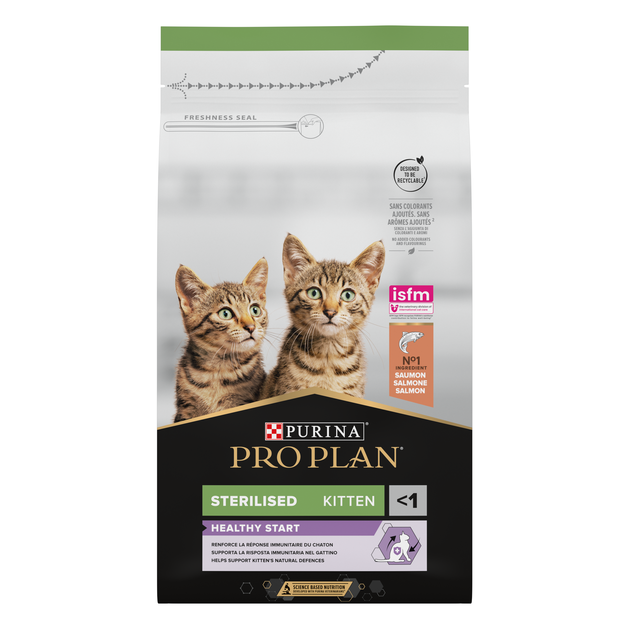 Purina Pro Plan - Croquettes chaton Stérilisé Saumon 1,5 kg - PRO PLAN