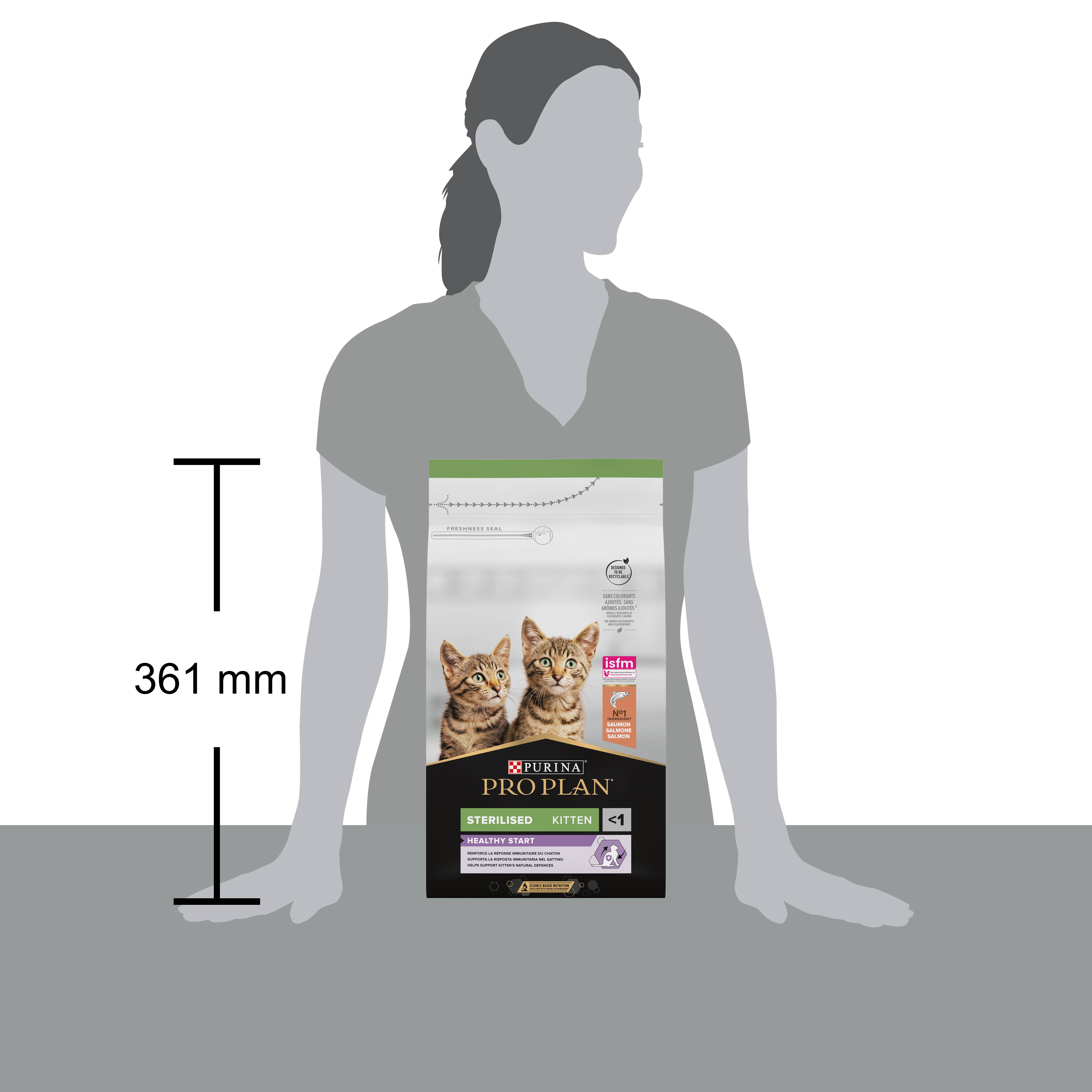 Purina Pro Plan - Croquettes chaton Stérilisé Saumon 1,5 kg - PRO PLAN - Image 2