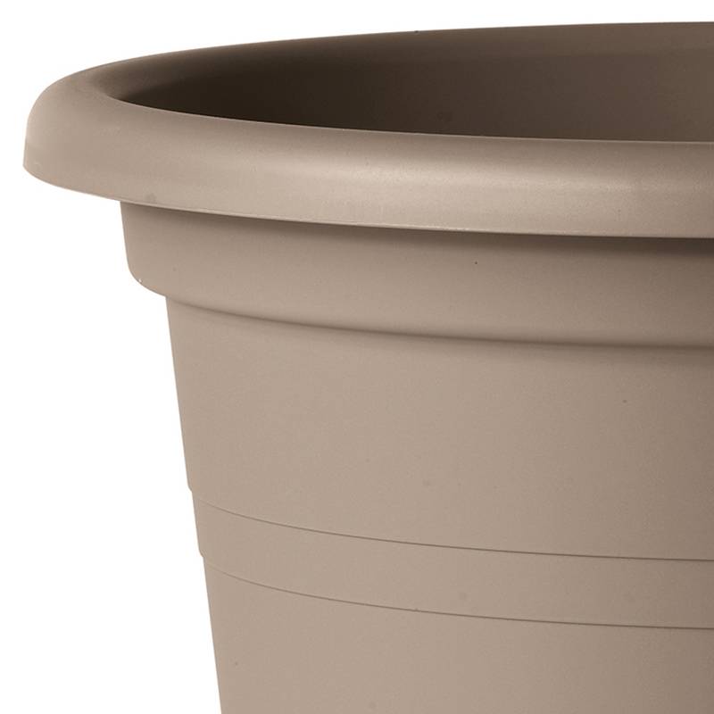 Deroma - Pot de Fleurs Rond Recyclat Taupe - DEROMA - Image 3