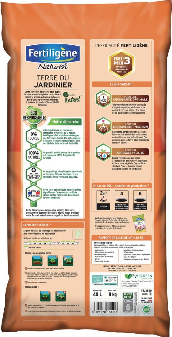 Fertiligène Naturel - Terre du jardinier sans tourbe - FERTILIGENE - Image 2