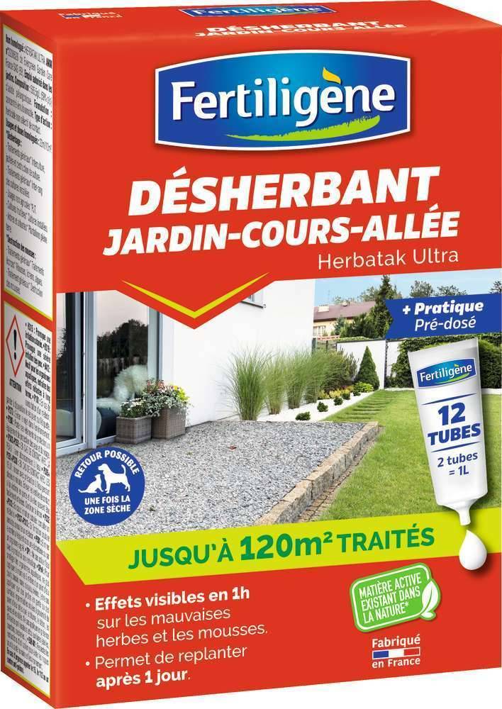 Fertiligène - Désherbant Concentré Jardin Cours Allées Tubes 12 tubes 120m² - Image 4