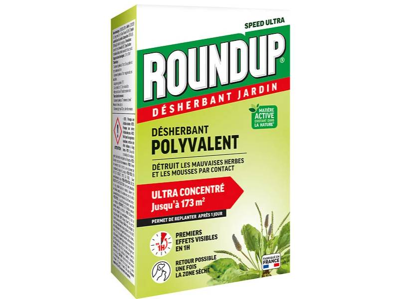 Roundup - Désherbant multi-usages jardin acide pélargonique ultra-concentré 400ml - ROUNDUP