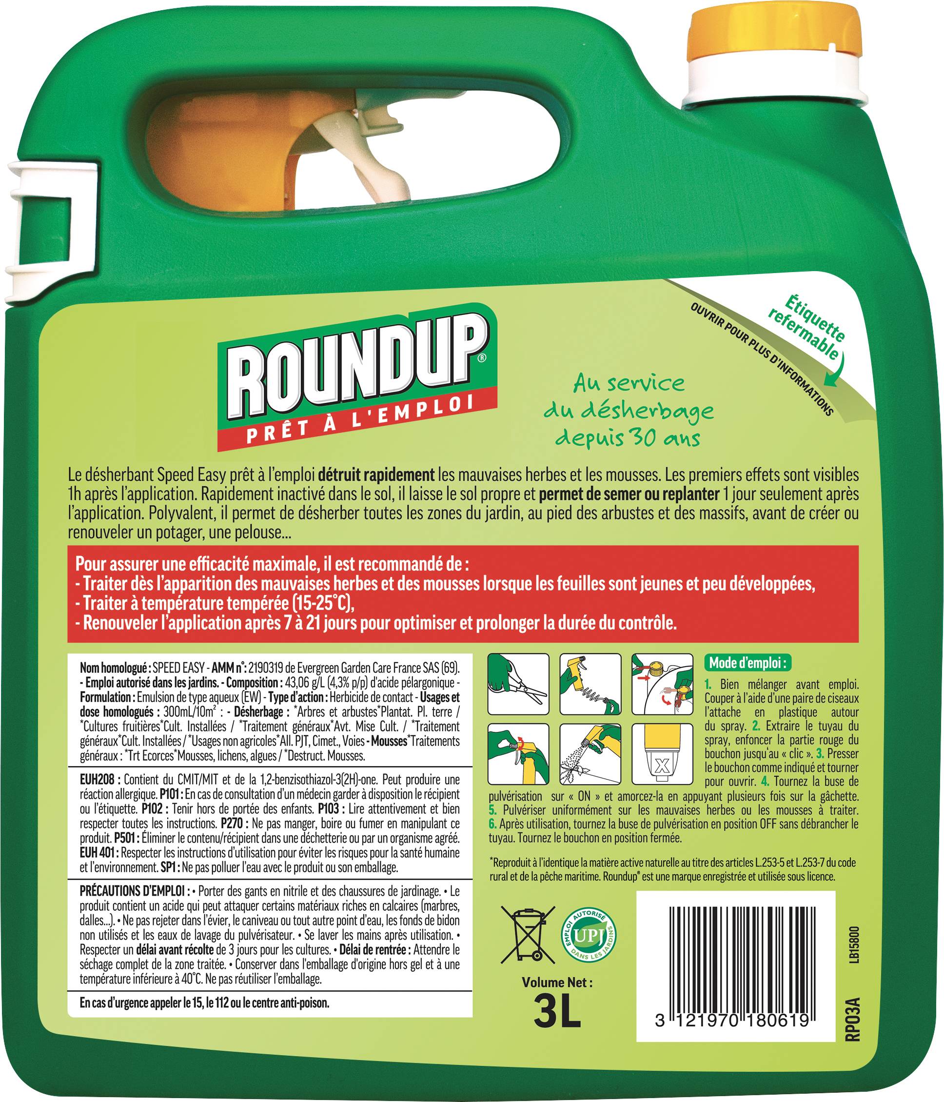 Roundup - Désherbant Multi 3L Pulvérisateur promo 5E - Image 2