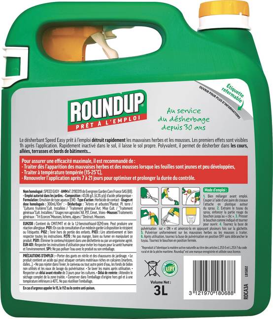 Roundup - Désherbant Allée terrasse 3L Pulvérisateur - Image 2