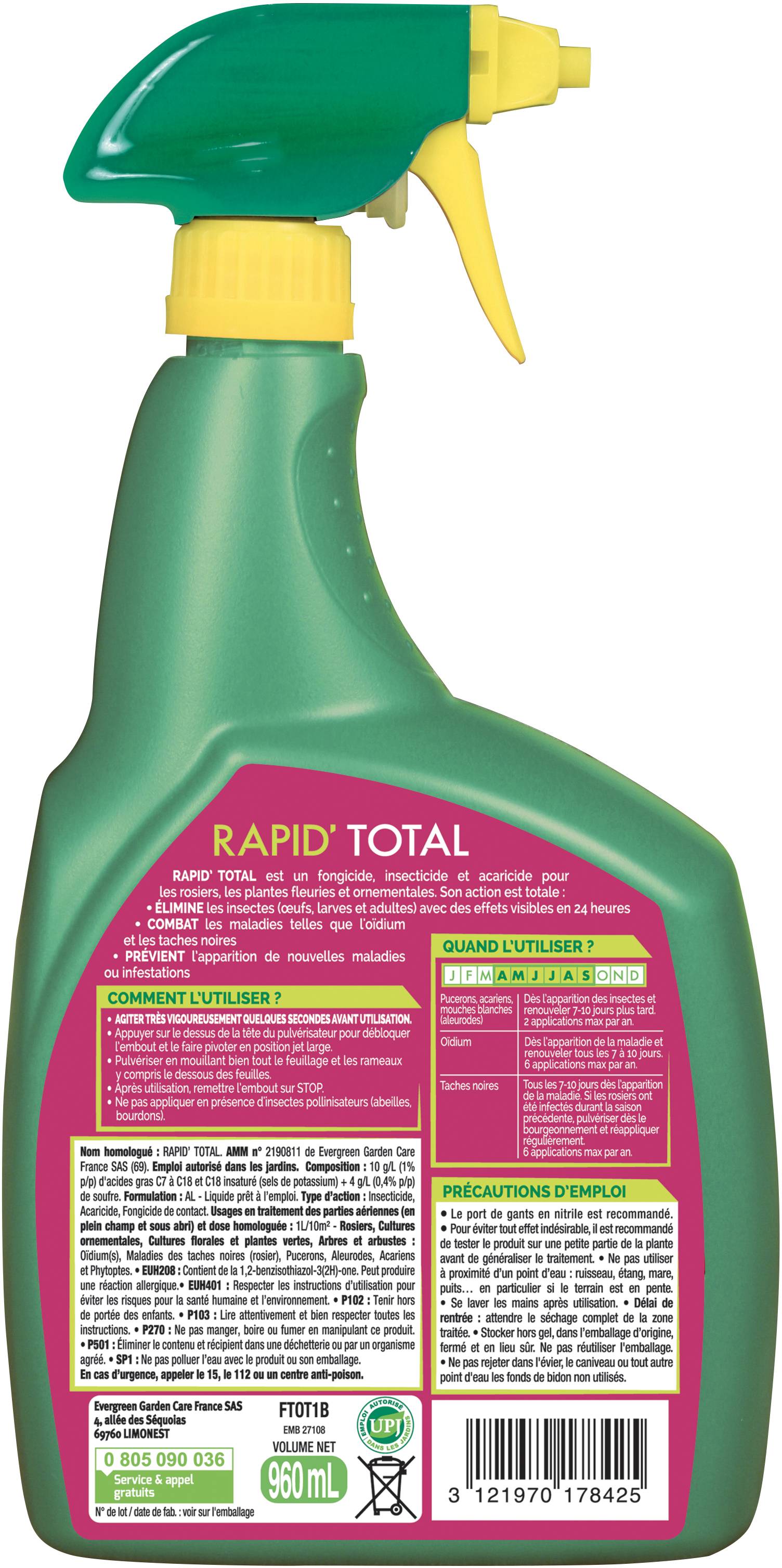 Fertiligène - Traitement Maladies Universel 960ml - FERTILIGENE - Image 3