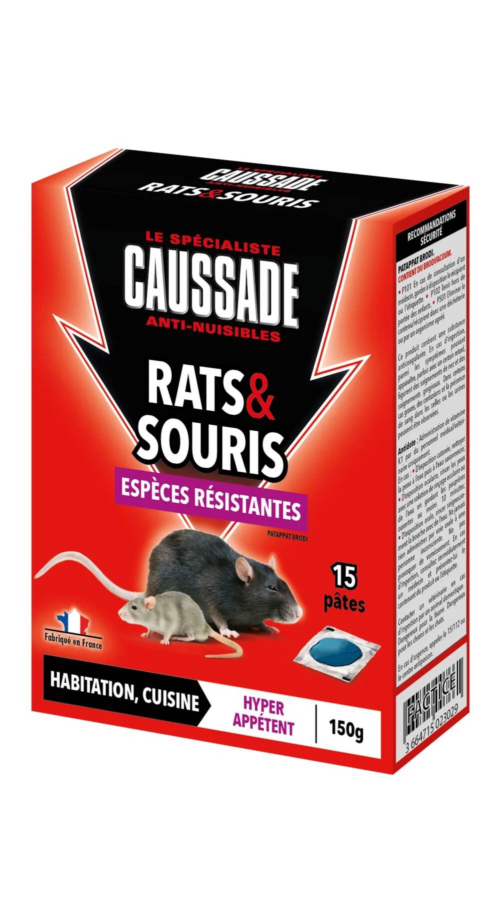 Caussade - Pâte antirats et souris 150 g - CAUSSADE - Image 1