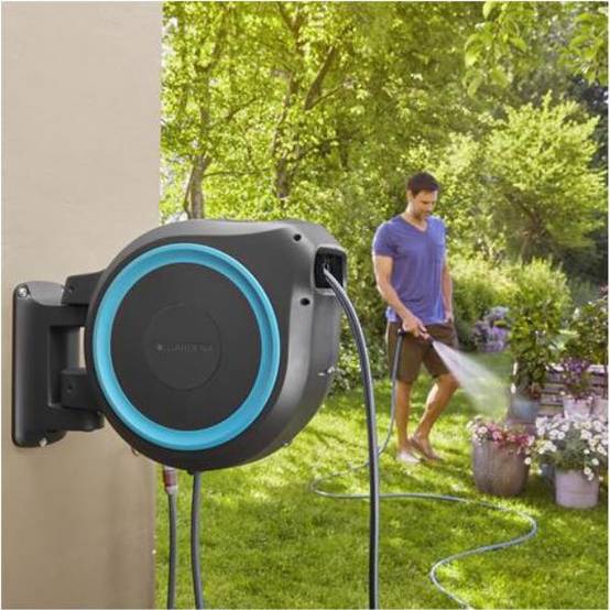 Gardena - Dévidoir automatique mural tuyau L.25 m Ø int 13 mm RollUp M/L Bleu – Gardena - Image 5