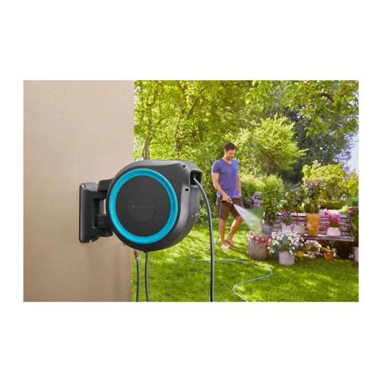Gardena - Dévidoir automatique mural tuyau L.25 m Ø int 13 mm RollUp M/L Bleu – Gardena - Image 11