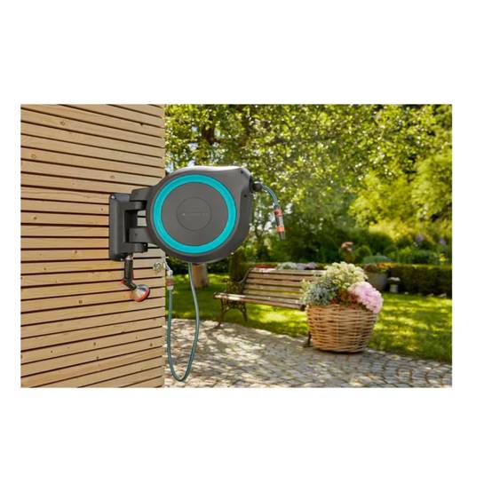Gardena - Dévidoir automatique mural tuyau L.25 m Ø int 13 mm RollUp M/L Bleu – Gardena - Image 7