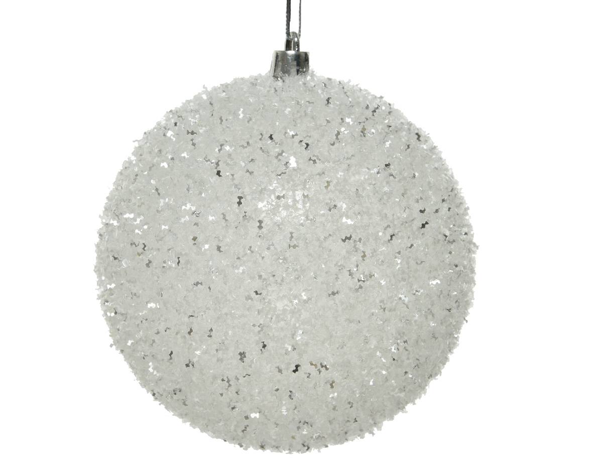 Decoris - Decoris - Boule de Noël Argentée blanche incassable Ø.10 cm