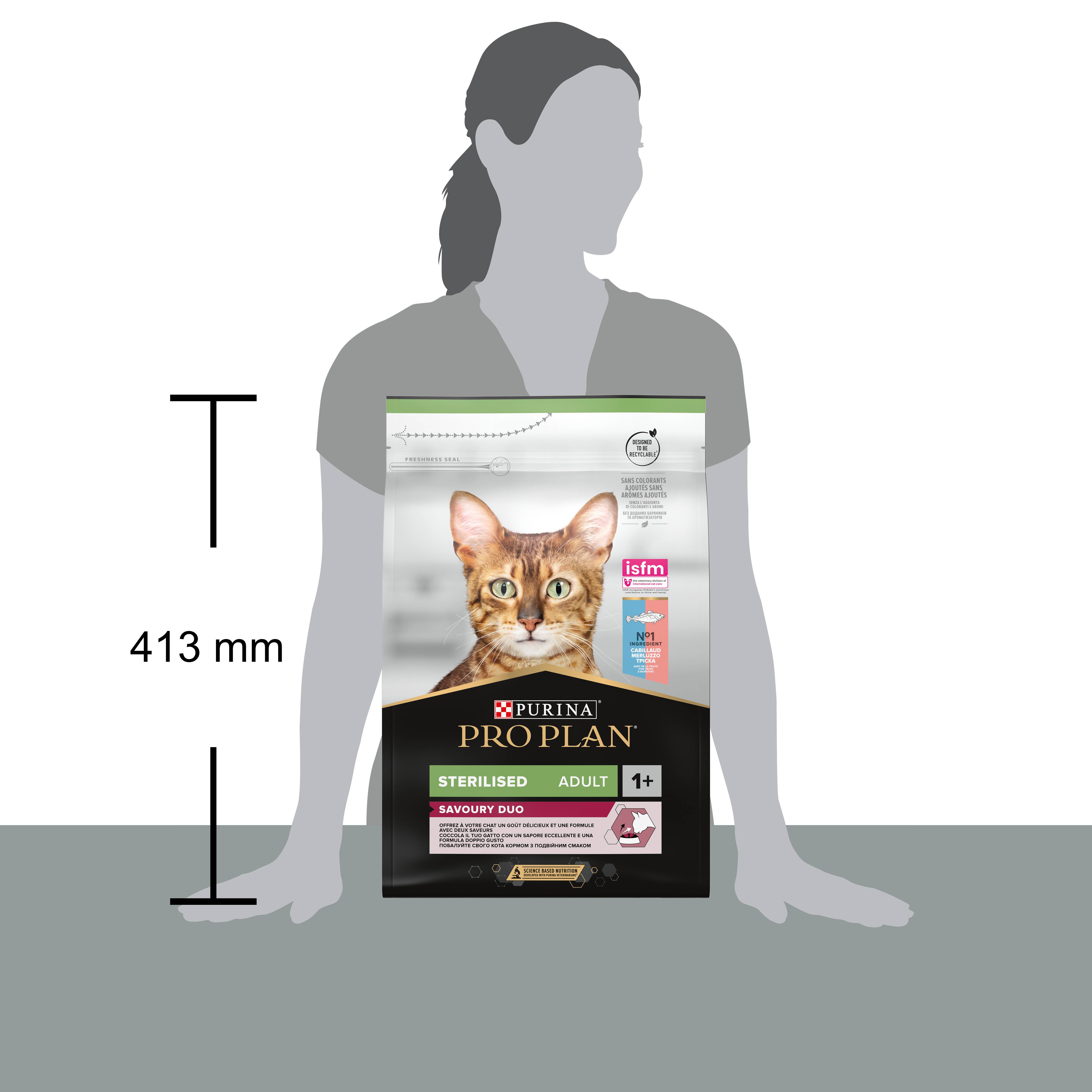 Purina Pro Plan - Croquettes chat Adulte Stérilisé Optisavour Cabillaud 3 kg - PRO PLAN - Image 6