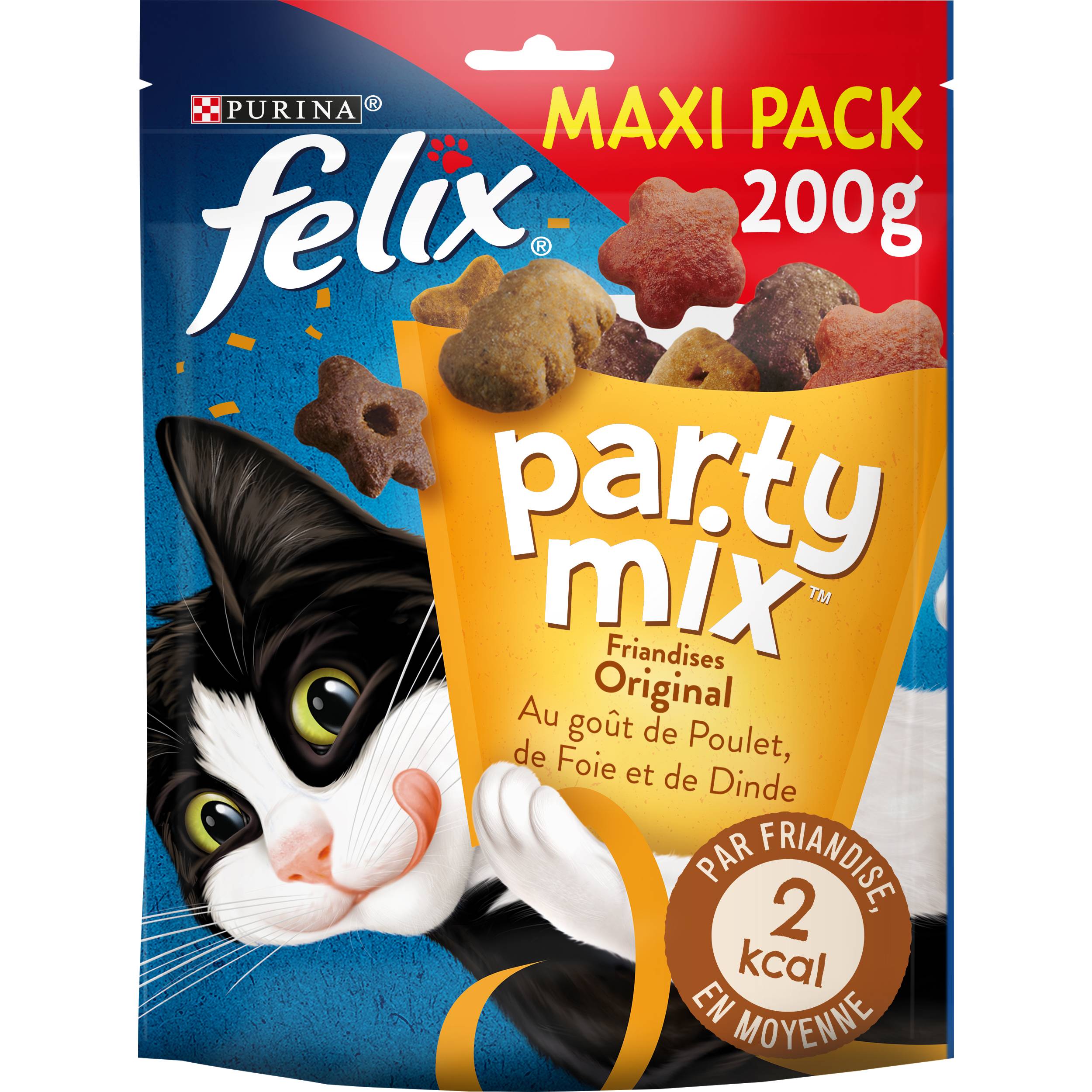 Purina One - Biscuits chat Party Mix Poulet Foie Dinde 200 g - FELIX - Image 1